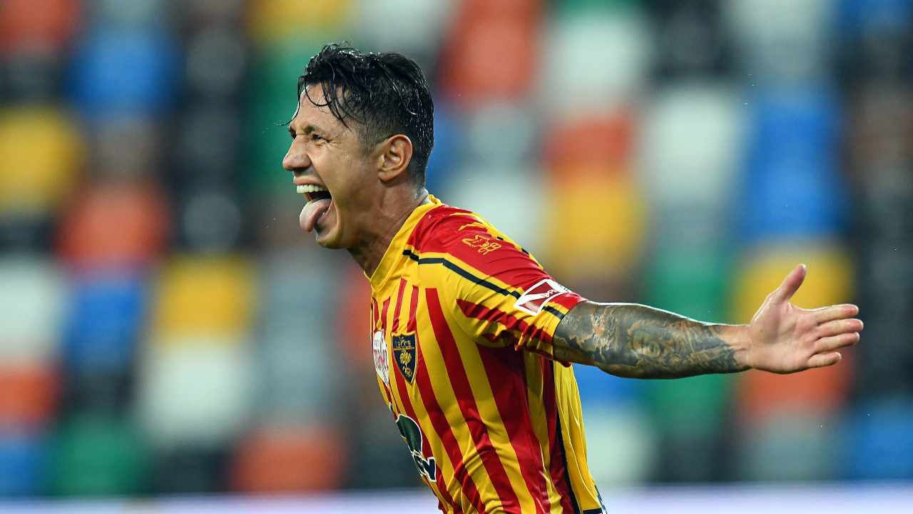 Benevento, l'attaccante Lapadula (Foto di Alessandro Sabattini/Getty Images)