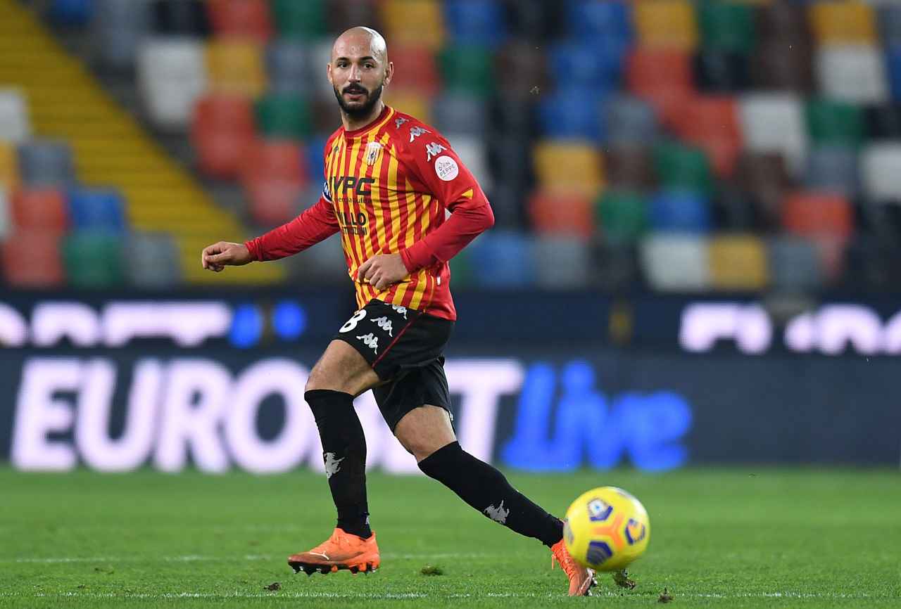 Pasquale Schiattarella, centrocampista del Benevento. Getty Images