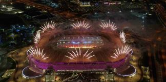 18 dicembre 2020, inaugurazione dell'Ahmad Bin Ali Stadium, struttura creata per ospitare la Coppa del Mondo 2022 del Qatar (foto di Qatar 2022/Supreme Committee via Getty Images)