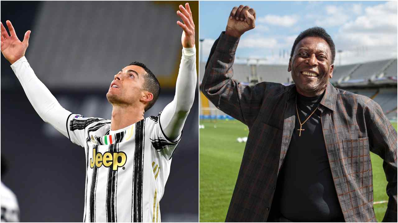 Cristiano Ronaldo e Pelè (Photo by Valerio Pennicino/Getty Images)