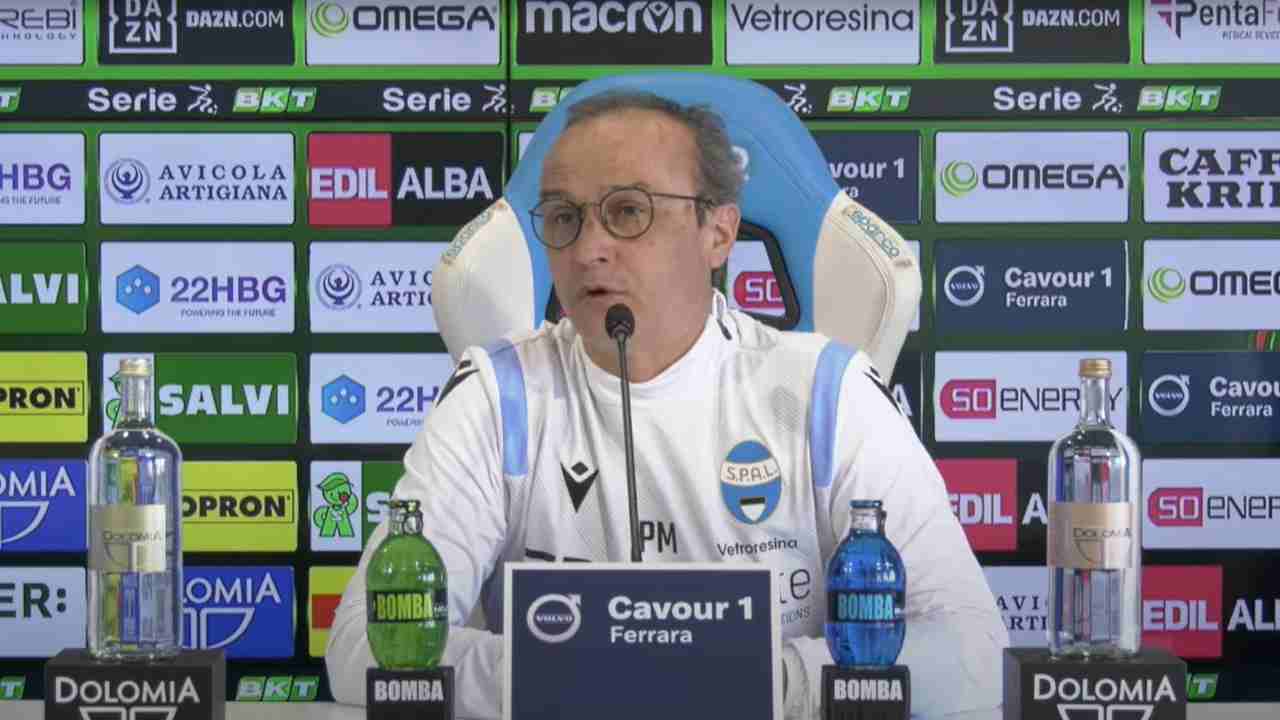 SPAL, l'allenatore Pasquale Marino nella conferenza stampa di presentazione della partita con la Salernitana, 1 marzo 2021 (foto © Società Polisportiva Ars et Labor)