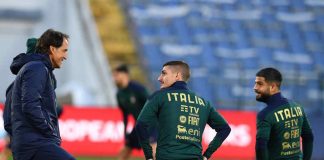 Mancini e Verratti con l'Italia. Getty Images