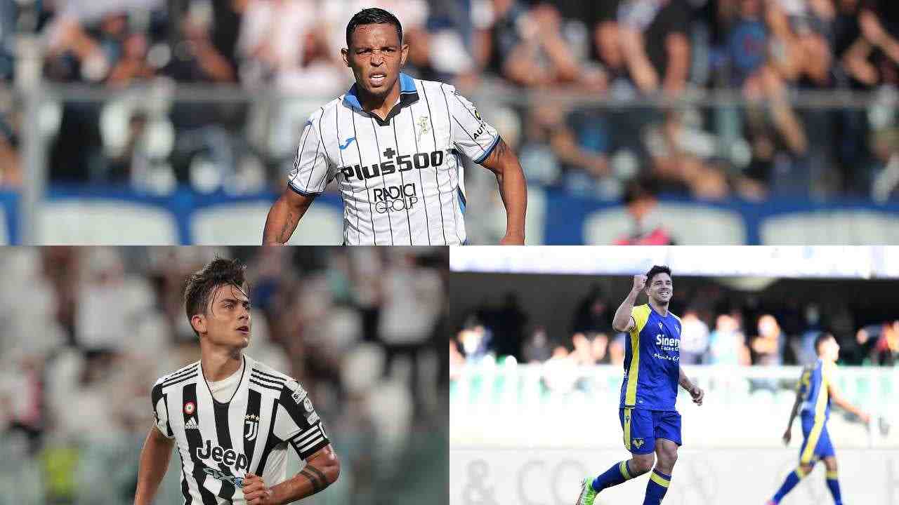 Muriel (Atalanta), Dybala (Juventus) e Simeone (Verona) - credit: Getty Images