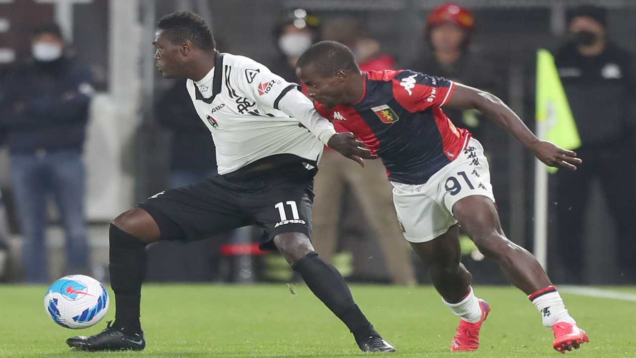 Gyasi (Spezia) e Kallon (Genoa) - credit: Getty Images