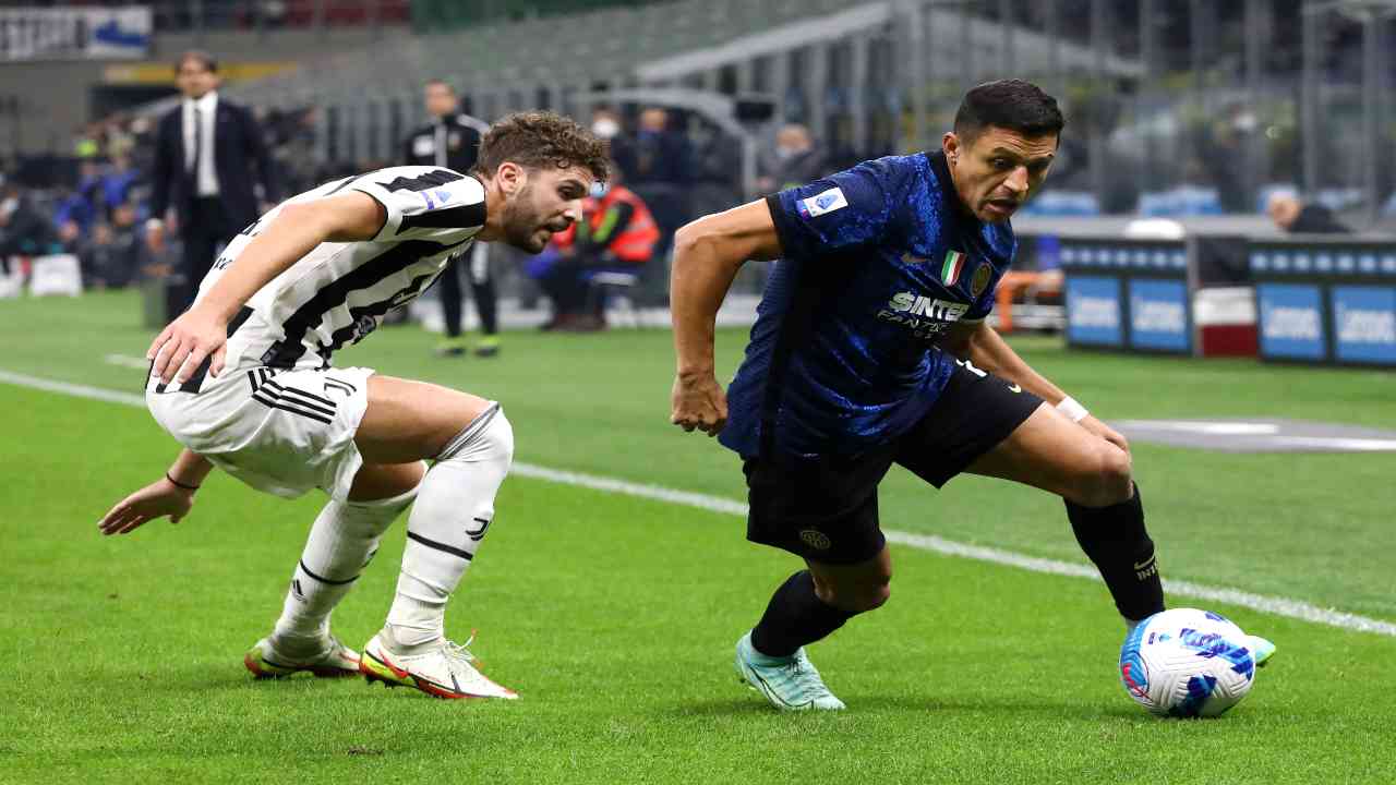 Sanchez e Locatelli durante Inter - Juve: credit - Getty Images