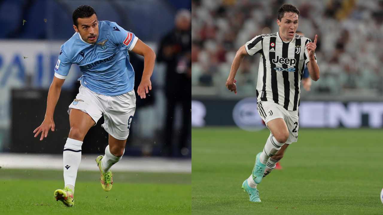 Pedro e Chiesa, attaccanti di Lazio e Juventus - credits: Getty Images. Sportmeteoweek