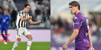 L'ex Chiesa e Dusan Vlahovic, attaccanti di Juventus e Fiorentina, Dybala e Vlahovic - credit: Getty Images. Sportmeteoweek