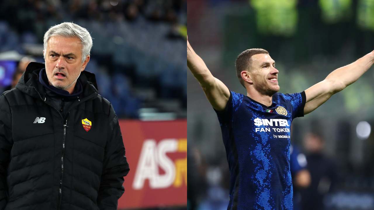 Mourinho e Dzeko, i grandi ex del match dell'Olimpico tra Roma e Inter - credits: Getty Images. Sportmeteoweek