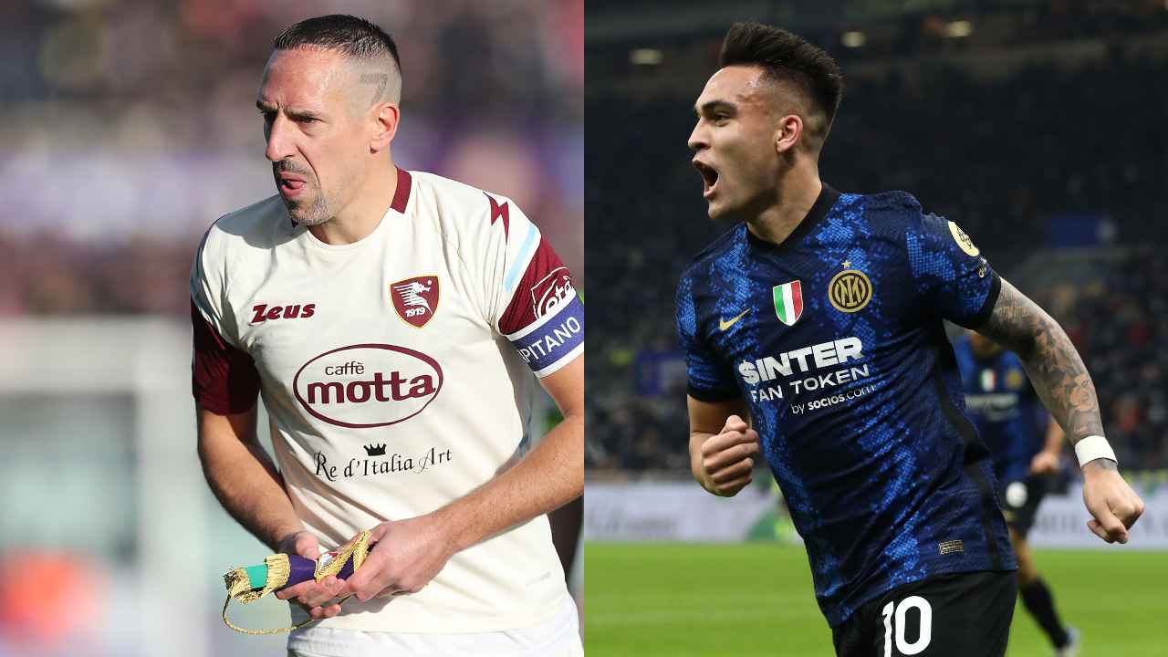 Ribery e Lautaro Martinez, attaccanti di Salernitana e Inter - credits: Getty Images. Sportmeteoweek