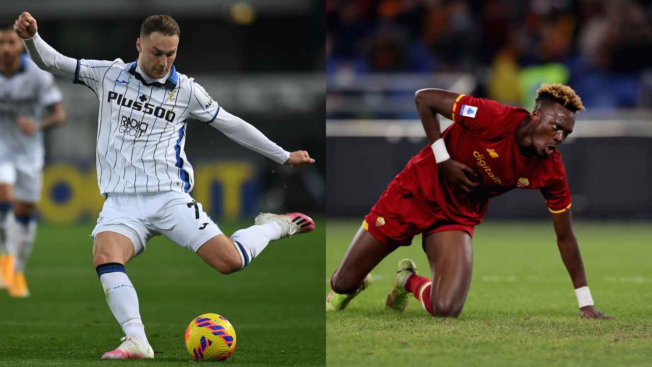 Koopmeiners e Abraham, giocatori Atalanta e Roma - credits: Getty Images. Sportmeteoweek