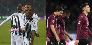 Giocatori di Udinese e Salernitana - credits: Getty Images. Sportmeteoweek