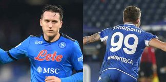 Zielinski e Pinamonti, giocatori di Napoli ed Empoli- credits: Getty Images. Sportmeteoweek