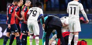 Infortunio Simon Kjaer durante Genoa-Milan (credit: Getty Images)
