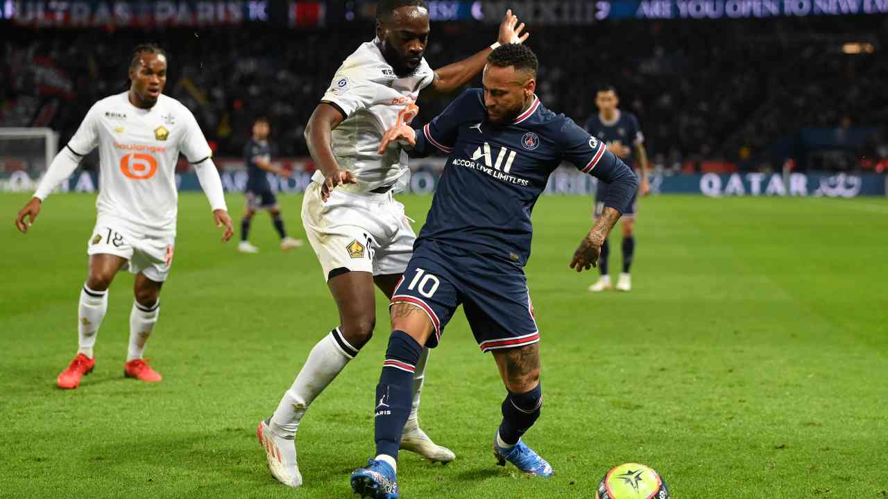 Neymar e Ikoné si sfidano in PSG - Lille - credits: Getty Images. Sportmeteoweek
