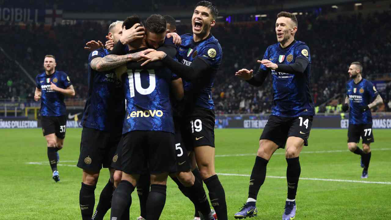 L'Inter festeggia un gol contro lo Spezia - credits: Getty Images. Sportmeteoweek