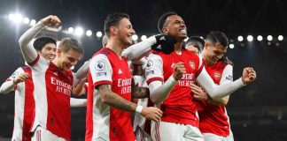 Giocatori dell'Arsenal esultano dopo un gol al Southampton (credit: Getty Images)