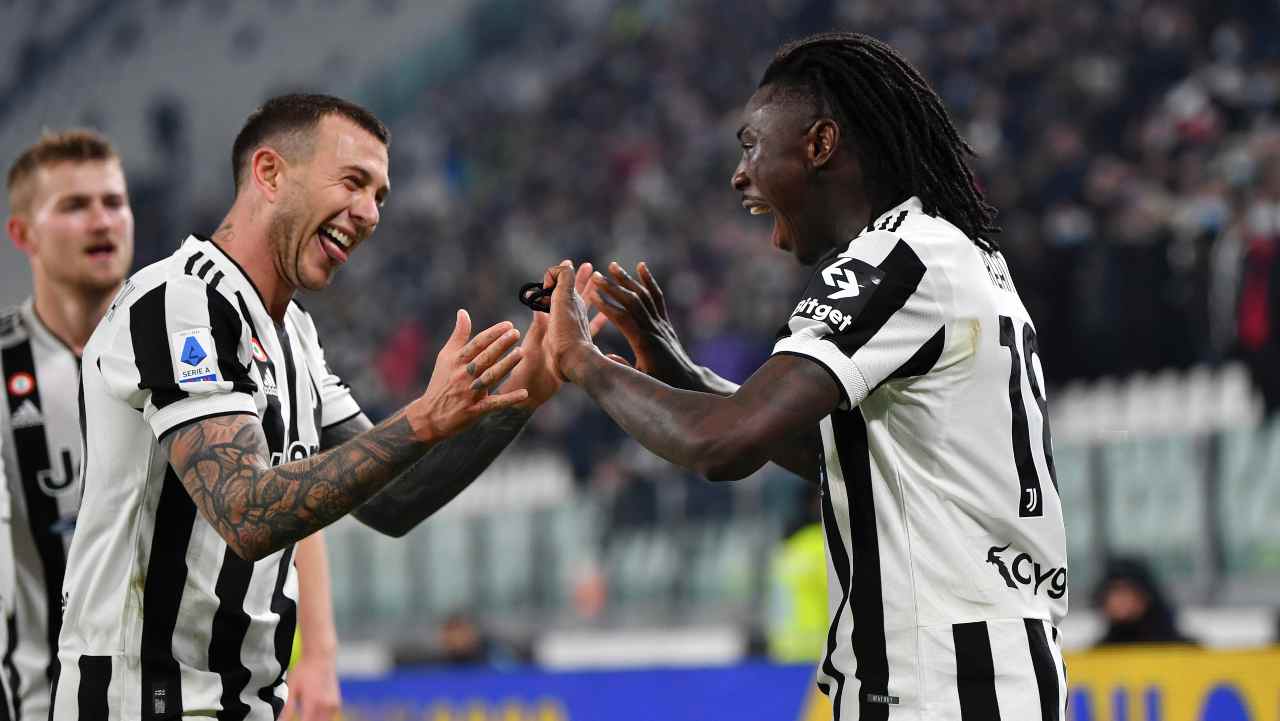 Moise Kean e Federico Bernardeschi, autori dei due gol della Juventus (credit: Getty Images)