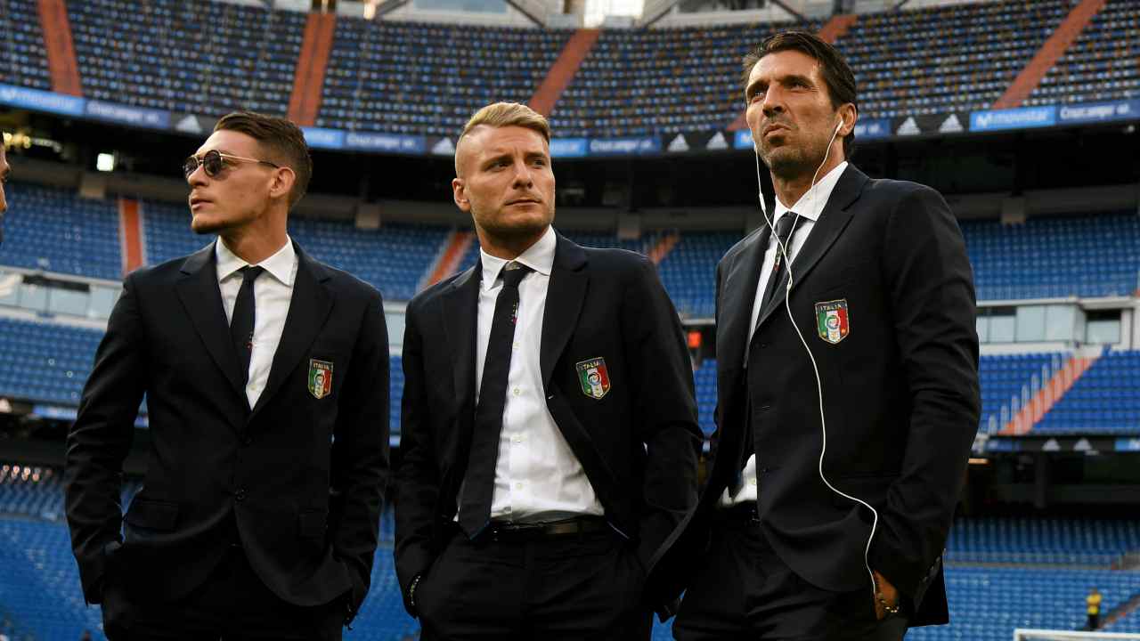 Belotti, Immobile e Buffon in nazionale - credits: Getty Images. Sportmeteoweek