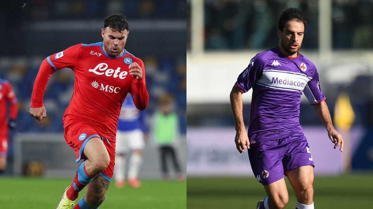 Petagna (Napoli) e Bonaventura (Fiorentina) - credits: Getty Images. Sportmeteoweek