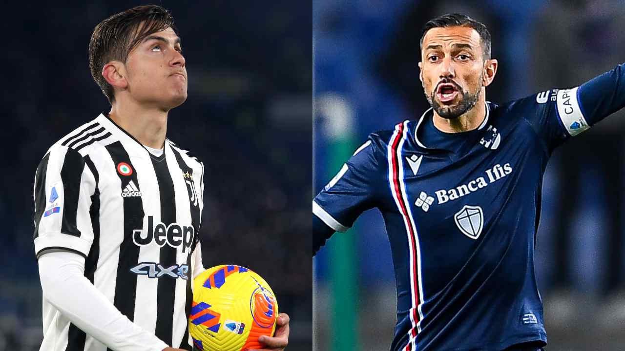 Dybala e Quagliarella, attaccanti di Juventus e Sampdoria - credits: Getty Images. Sportmeteoweek