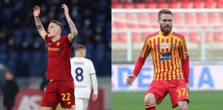 Zaniolo e Majer, giocatori di Roma e Lecce - credits: Getty Images. Sportmeteoweek