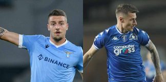 Milinkovic-Savic e Pinamonti, giocatori di Lazio ed Empoli - credits: Getty Images. Sportmeteoweek