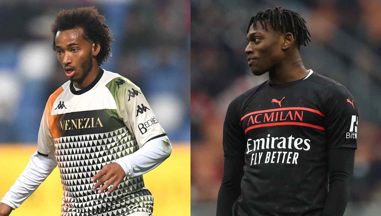 Busio e Leao, giocatori di Venezia e Milan - credits: Getty Images. Sportmeteoweek