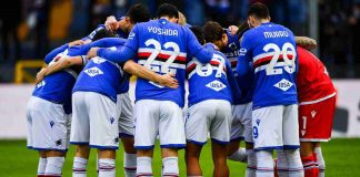 I giocatori della Sampdoria uniti in cerchio (credit: Getty Images)