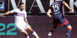 Nco Gonzalez in azione durante Cagliari-Fiorentina (credit: Getty Images)