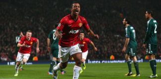 Nani con la maglia del Manchester United - credits: Getty Images. Sportmeteoweek