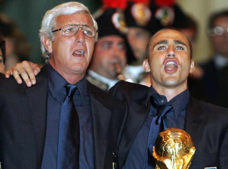 Cannavaro e Lippi - credits: Ansa Foto. Il Calcio Magazine