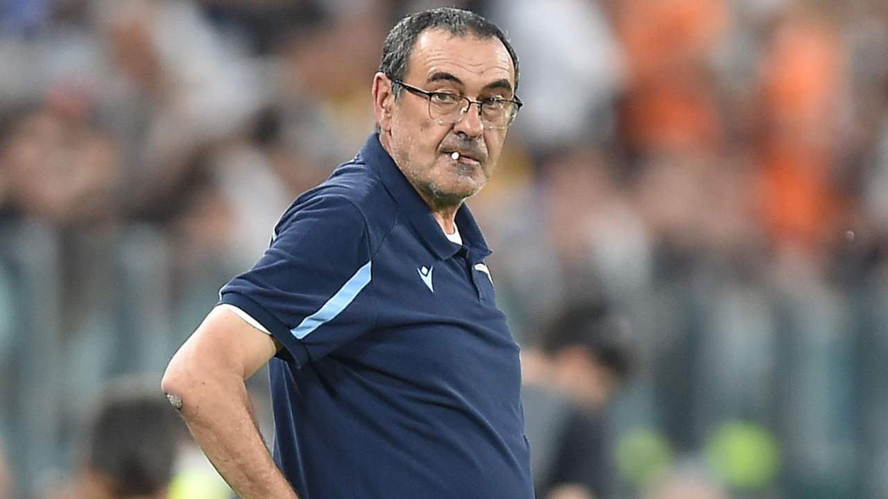 Maurizio Sarri allenatore della Lazio  (Credit Foto Ansa)